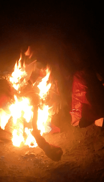 Unwelcome Collection effigy burning